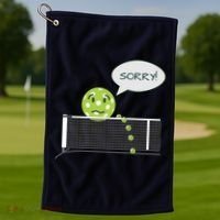 Pickleball Sorry Not Sorry Golf Towel thumb 2
