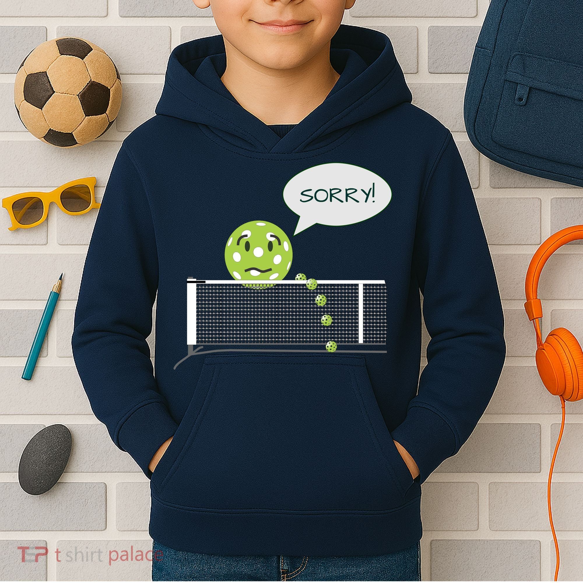 Pickleball Sorry Not Sorry Kids Hoodie