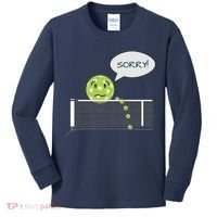 Pickleball Sorry Not Sorry Kids Long Sleeve Shirt thumb 0