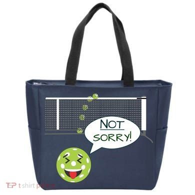 Pickleball Sorry Not Sorry Tote Bag back