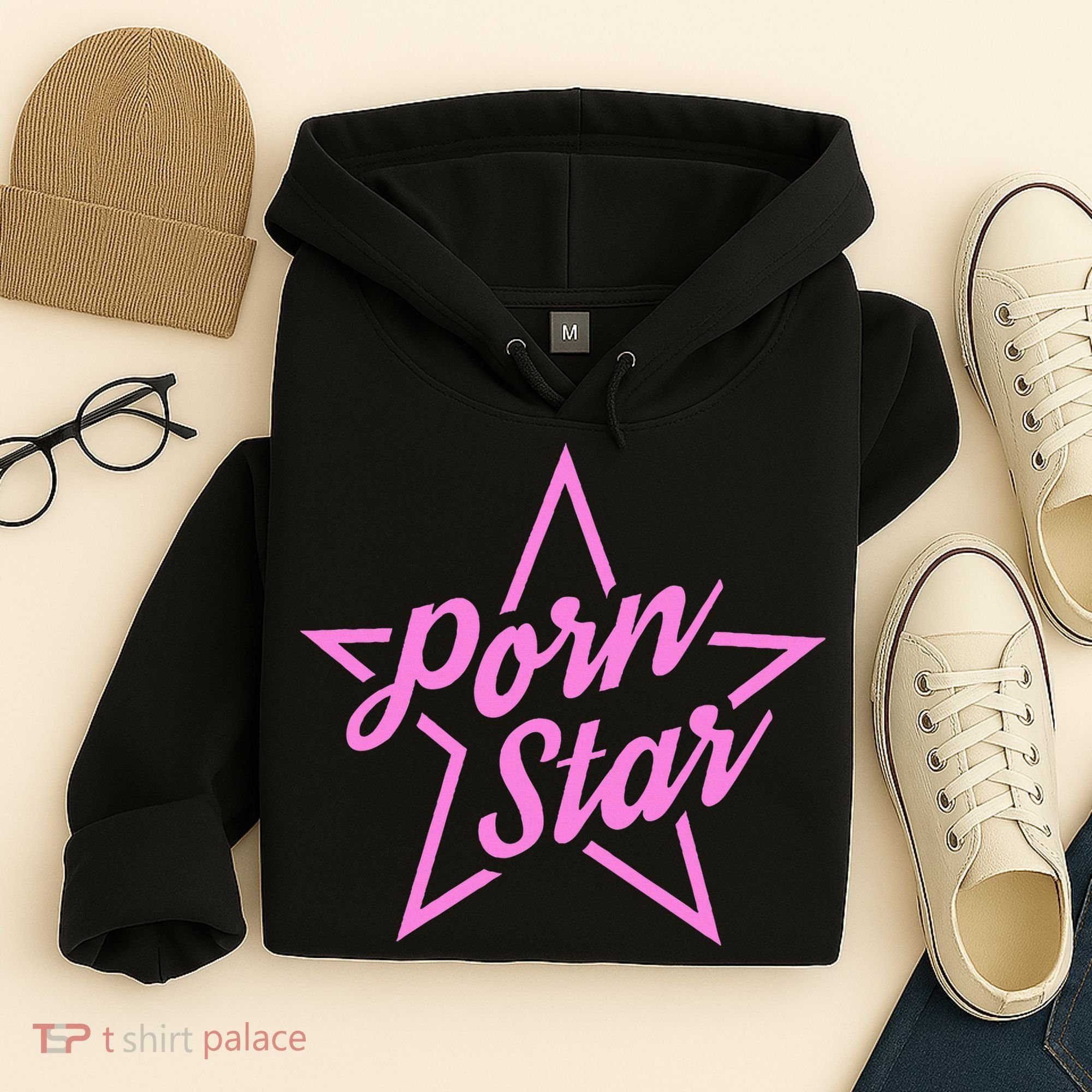 Porn Star Outline Graphic Hoodie