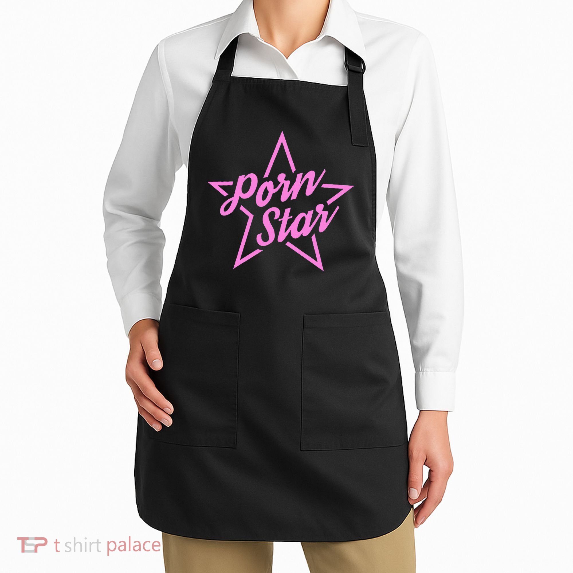 Porn Star Outline Graphic Apron
