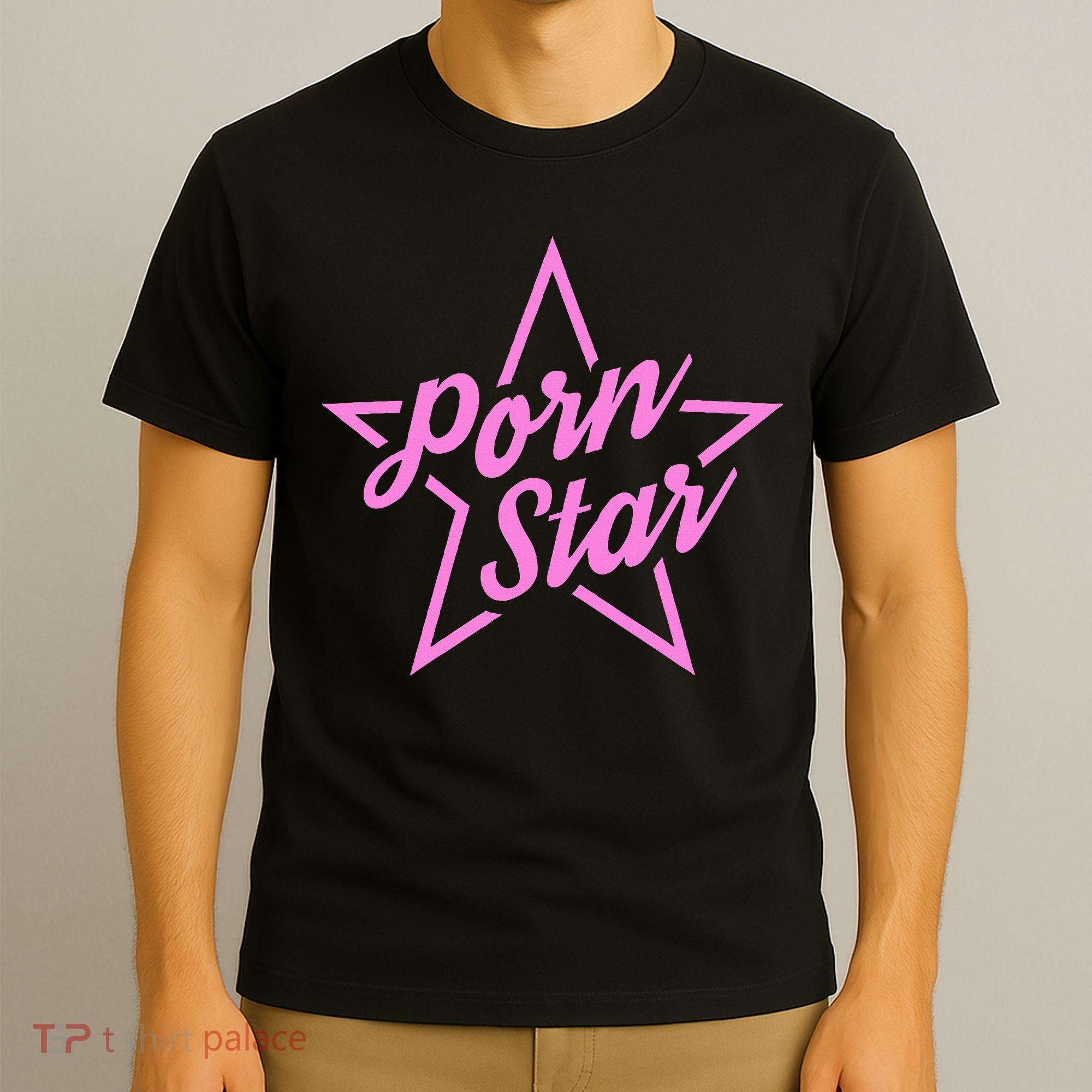 Porn Star Outline Graphic T-Shirt