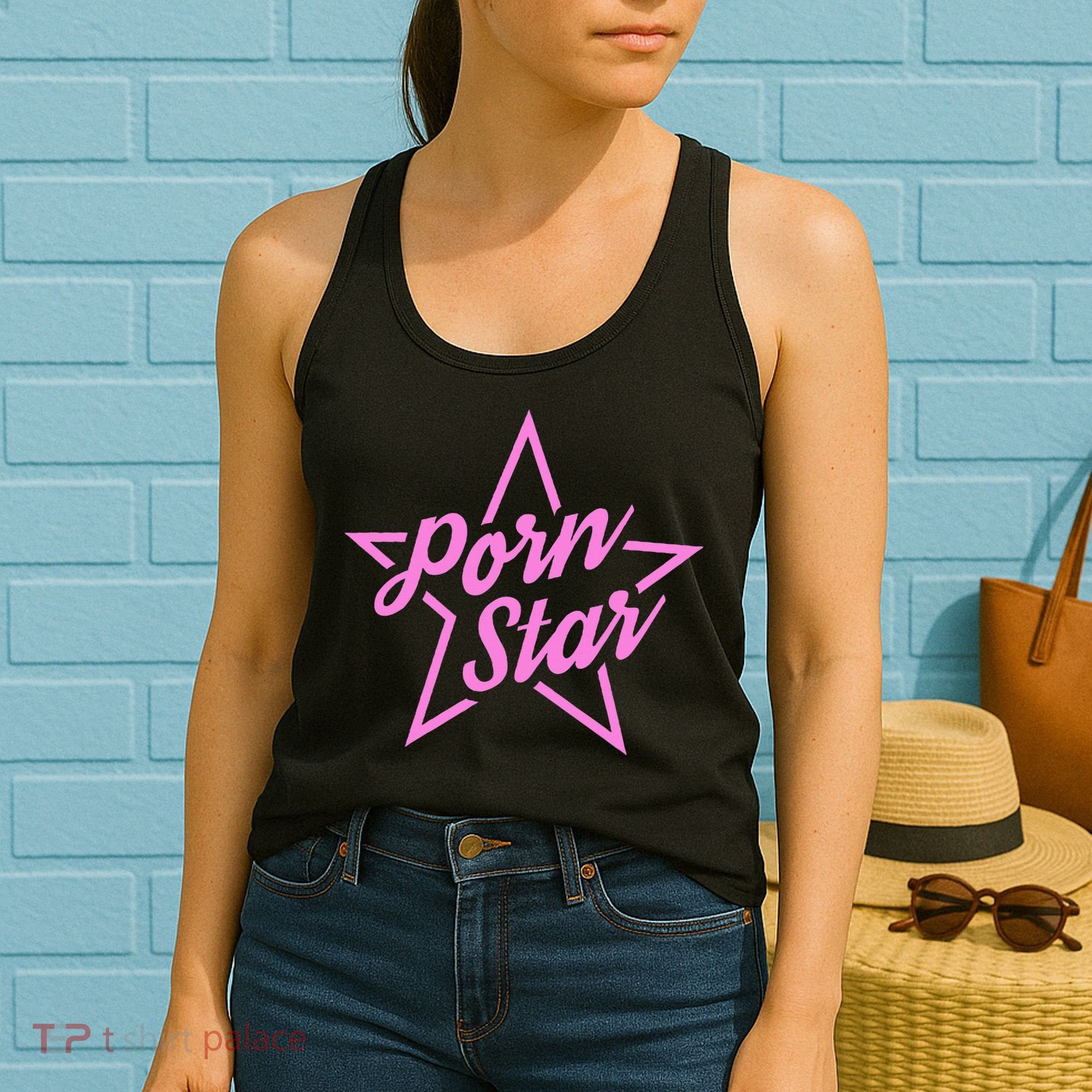 Porn Star Outline Graphic Women's Tank Top