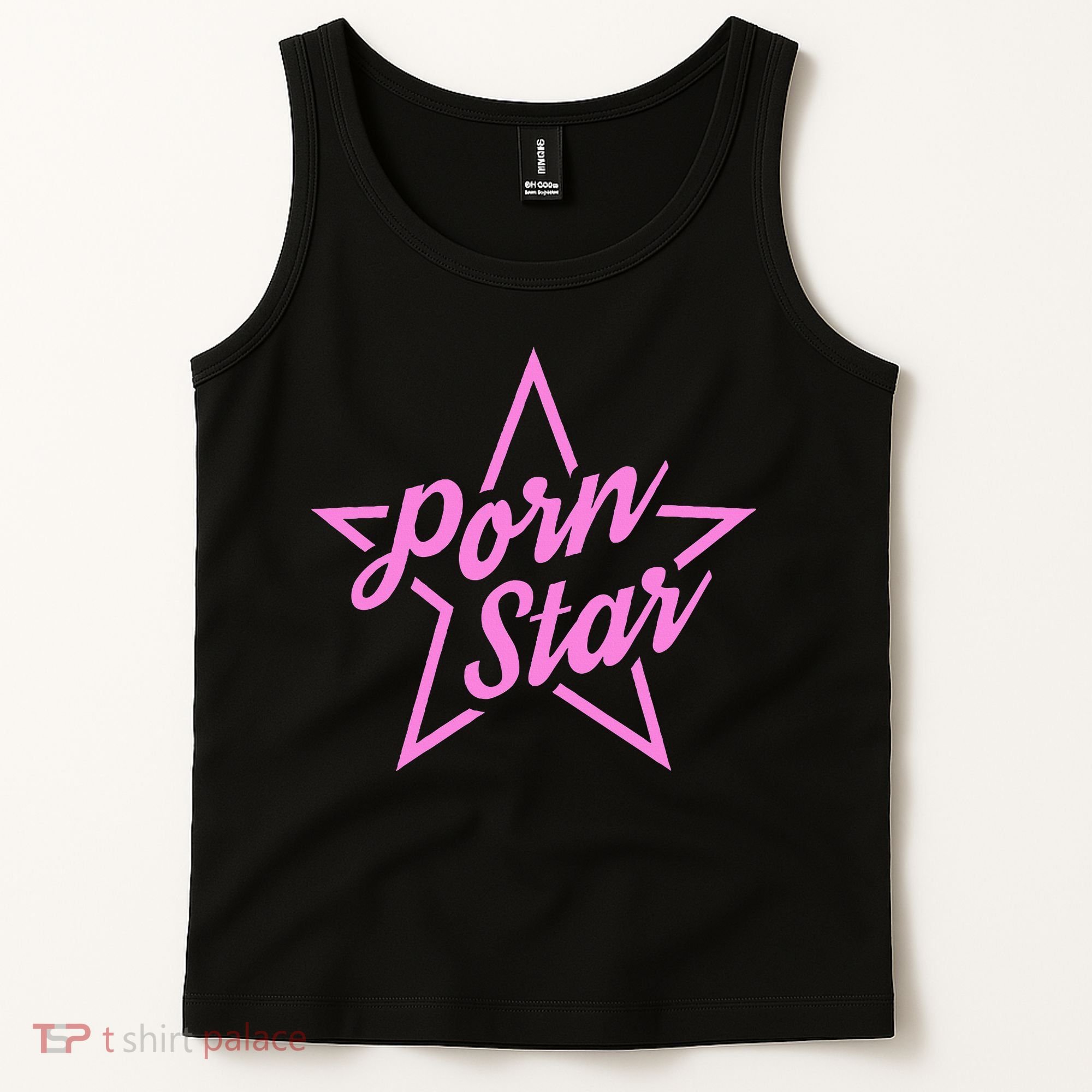Porn Star Outline Graphic Tank Top