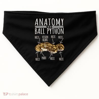 Python Snake Owner Anatomy Of A Ball Python USA-Made Doggie Bandana