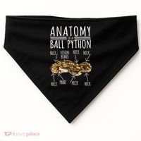 Python Snake Owner Anatomy Of A Ball Python USA-Made Doggie Bandana thumb 0