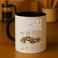 Python Snake Owner Anatomy Of A Ball Python Coffee Mug thumb 4