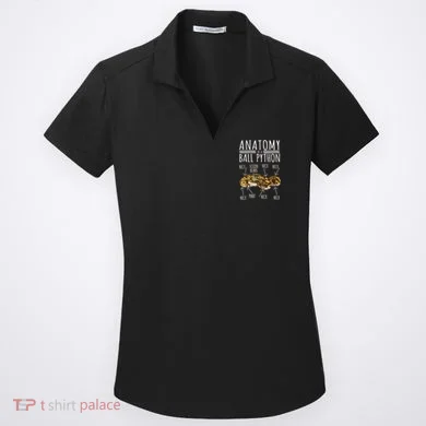 Python Snake Owner Anatomy Of A Ball Python Women's Dry Zone Grid Polo