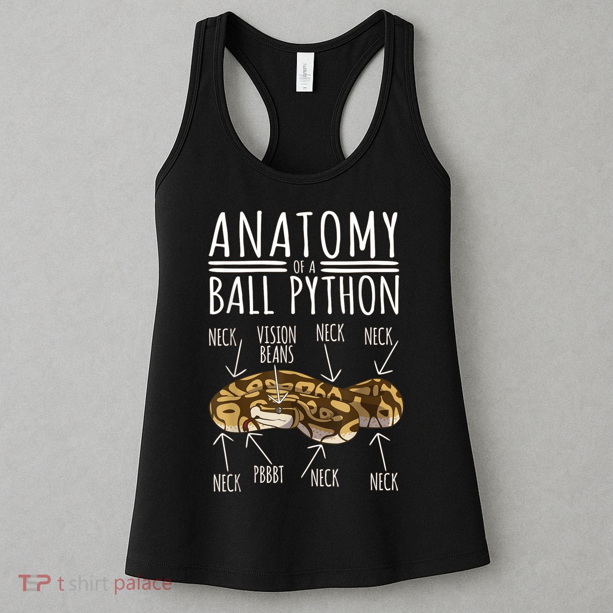 Python Snake Owner Anatomy Of A Ball Python Women's Tank Top
