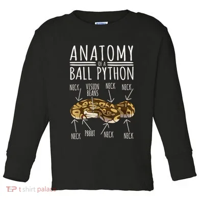 Python Snake Owner Anatomy Of A Ball Python Toddler Long Sleeve