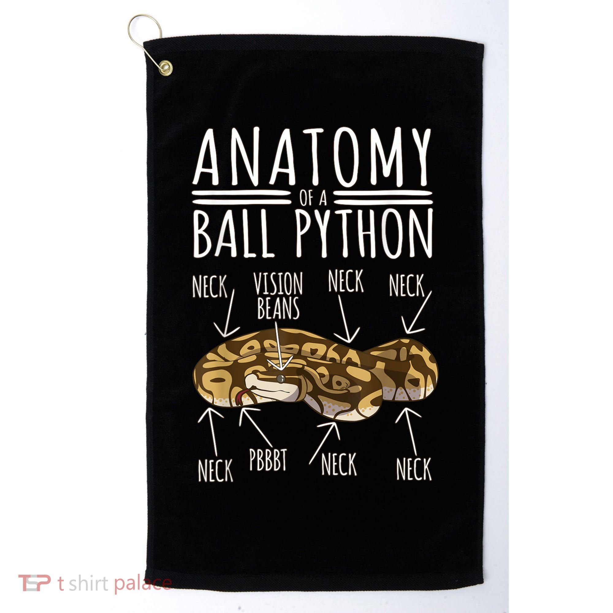 Python Snake Owner Anatomy Of A Ball Python Golf Towel