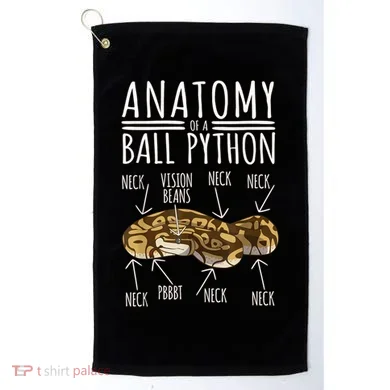 Python Snake Owner Anatomy Of A Ball Python Golf Towel