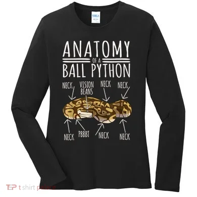 Python Snake Owner Anatomy Of A Ball Python Women's Long Sleeve Shirt