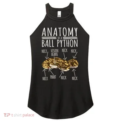 Python Snake Owner Anatomy Of A Ball Python Women's Perfect Tri Rocker Tank