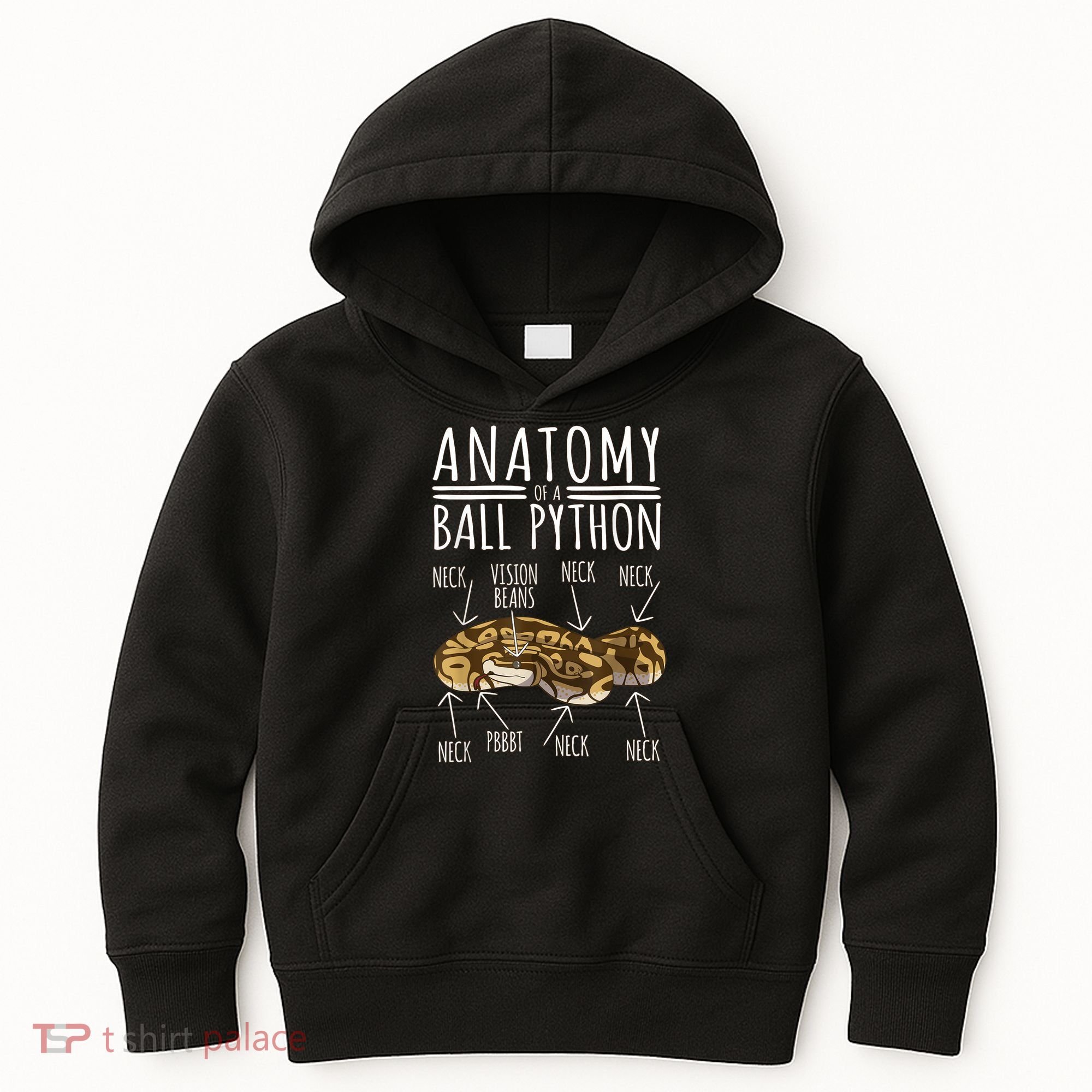 Python Snake Owner Anatomy Of A Ball Python Kids Hoodie