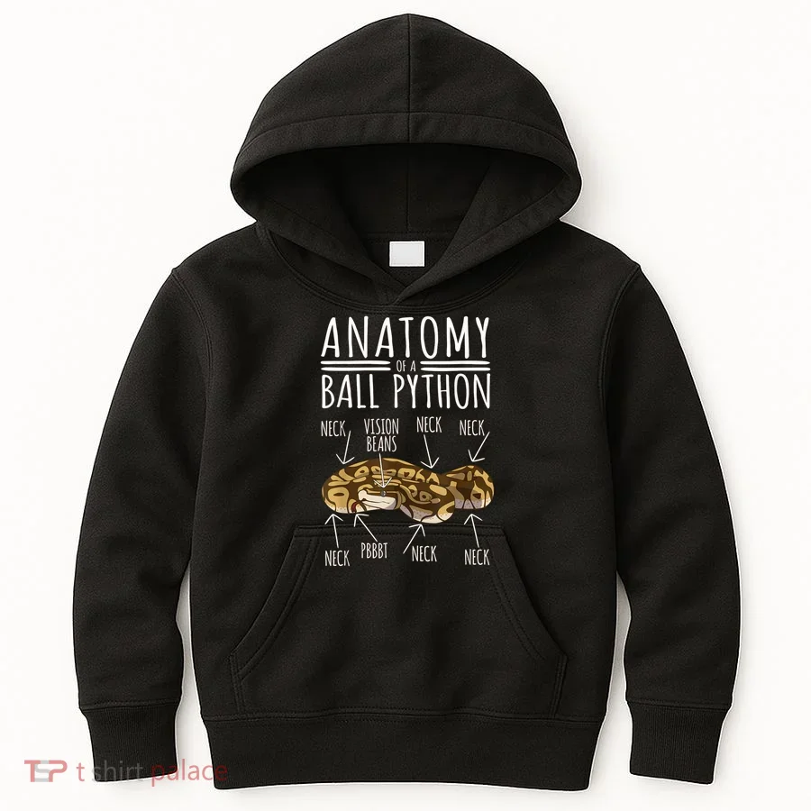 Python Snake Owner Anatomy Of A Ball Python Kids Hoodie