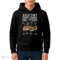 Python Snake Owner Anatomy Of A Ball Python Kids Hoodie thumb 4
