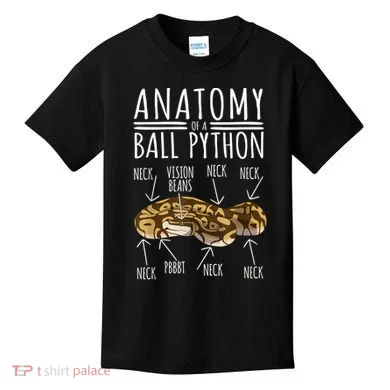 Python Snake Owner Anatomy Of A Ball Python Kids T-Shirt
