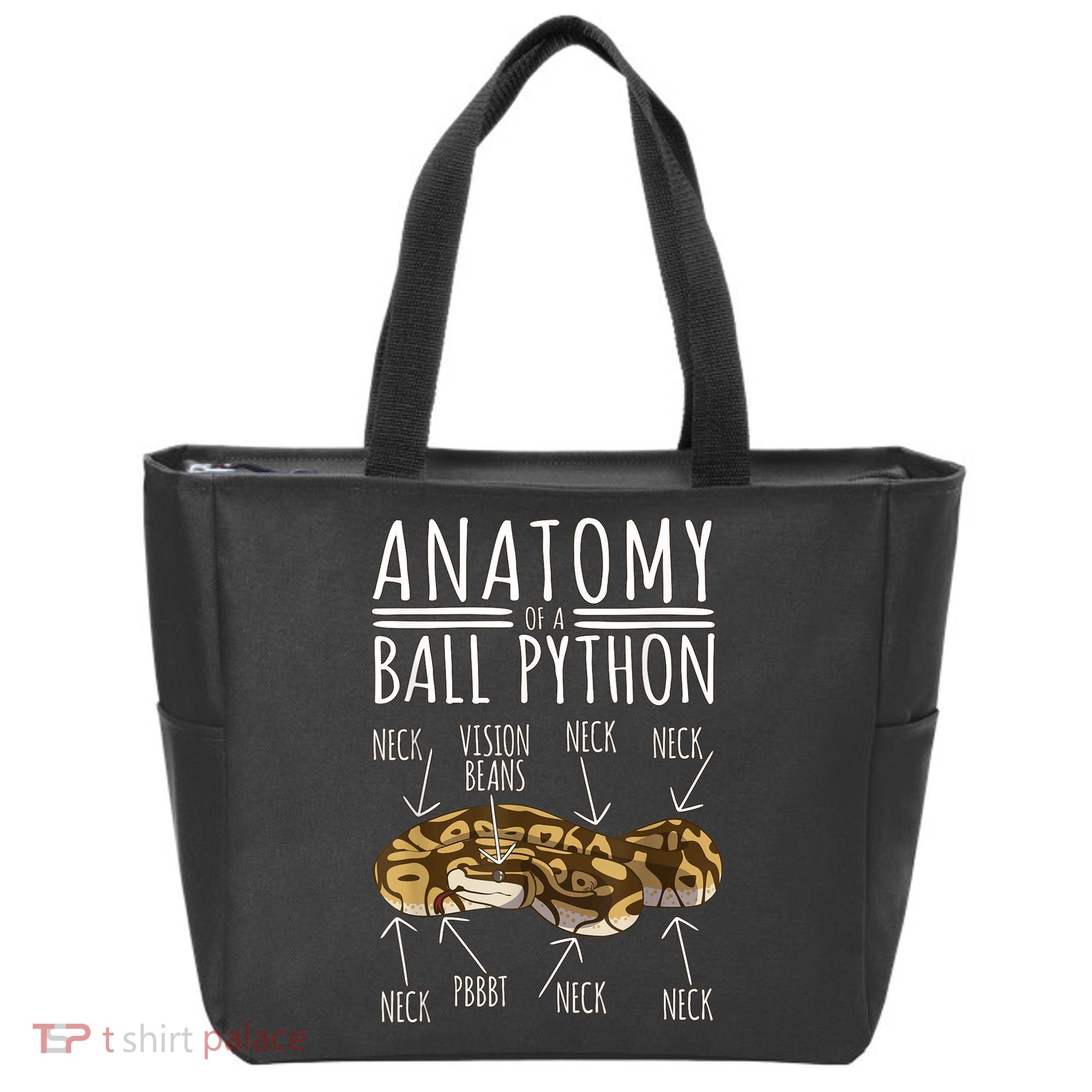 Python Snake Owner Anatomy Of A Ball Python Tote Bag
