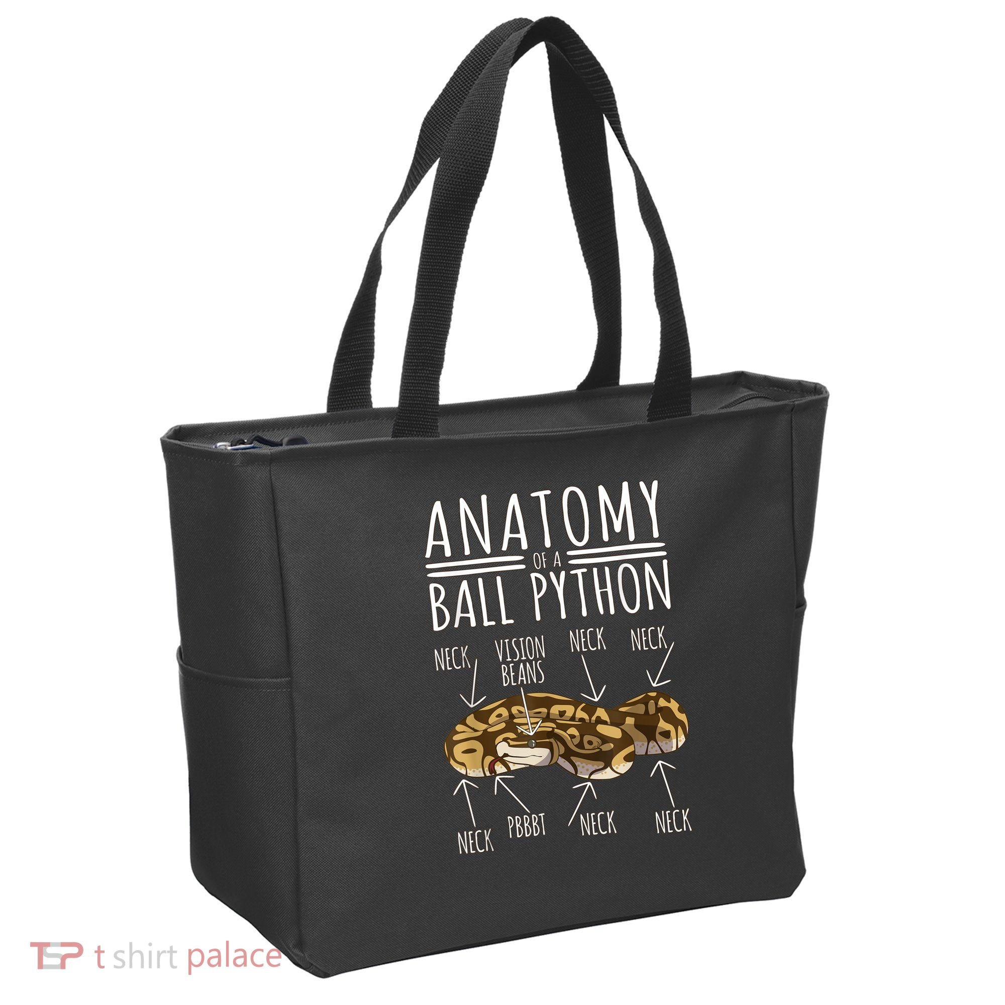 Python Snake Owner Anatomy Of A Ball Python Tote Bag