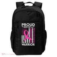 Proud Son Of A Breast Cancer Warrior Awareness Backpack thumb 0