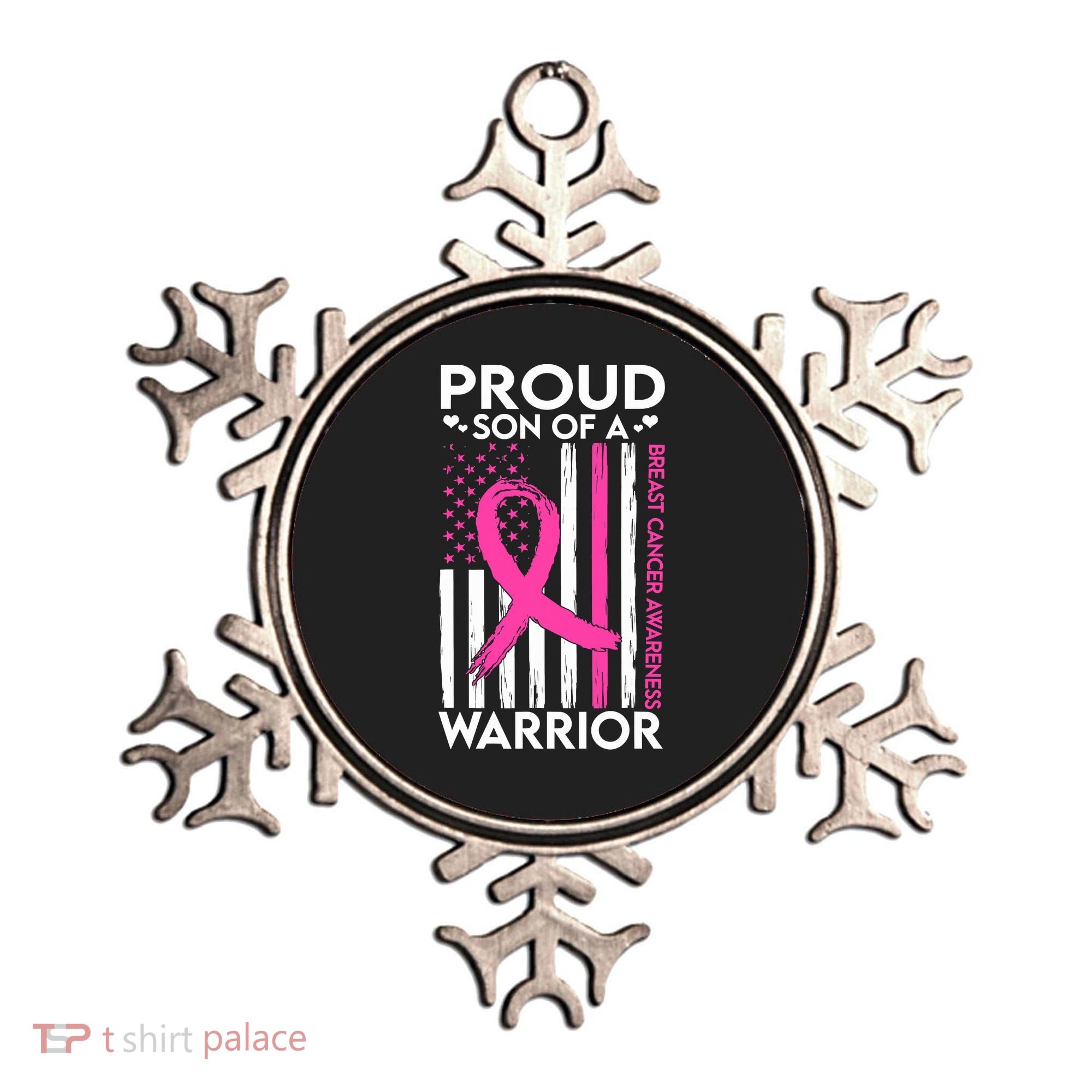 Proud Son Of A Breast Cancer Warrior Awareness Ornament