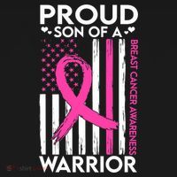 Proud Son Of A Breast Cancer Warrior Awareness Ornament thumb 1