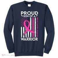 Proud Son Of A Breast Cancer Warrior Awareness Sweatshirt thumb 0