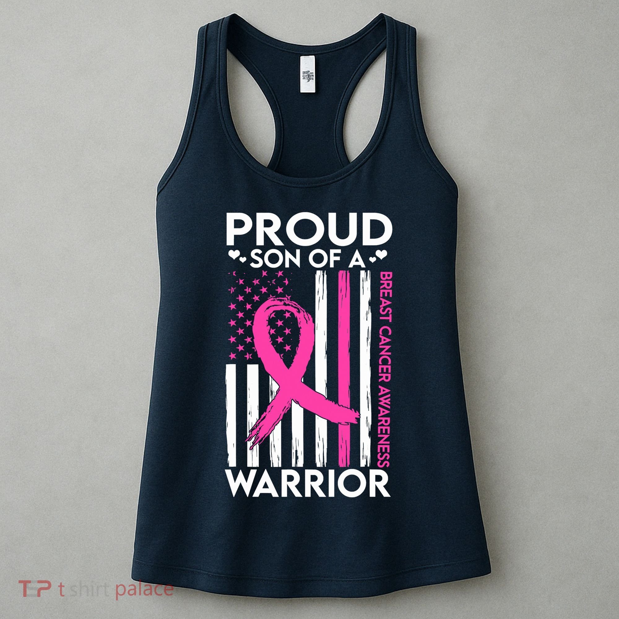 Proud Son Of A Breast Cancer Warrior Awareness Women's Tank Top