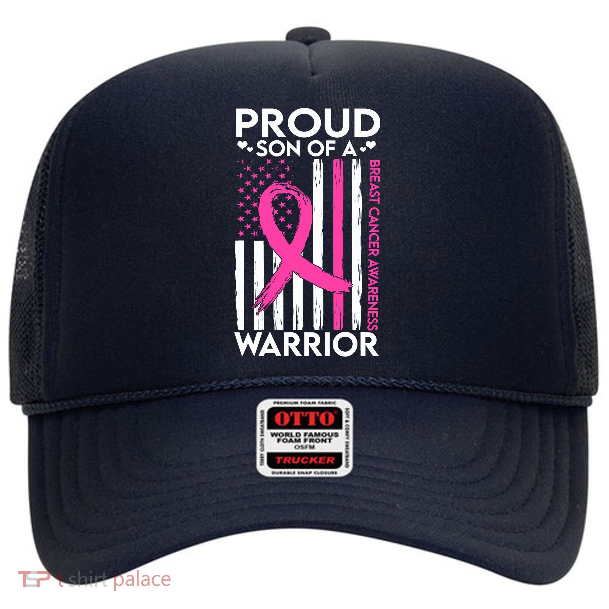 Proud Son Of A Breast Cancer Warrior Awareness Hat