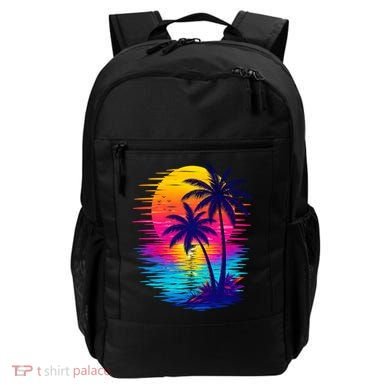 Palm Sunset Ocean Summer Beach Hawaiian Backpack