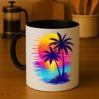Palm Sunset Ocean Summer Beach Hawaiian Coffee Mug thumb 4