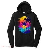 Palm Sunset Ocean Summer Beach Hawaiian Women's Hoodie thumb 0