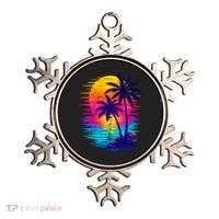 Palm Sunset Ocean Summer Beach Hawaiian Ornament thumb 0