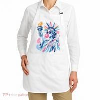 Preppy Statue Of Liberty Blowing Bubble Gum 4th Of July  Apron thumb 2