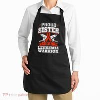 Proud Sister Of A Leukemia Warrior Sis Awareness Ribbon Apron thumb 2