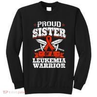 Proud Sister Of A Leukemia Warrior Sis Awareness Ribbon Sweatshirt thumb 0