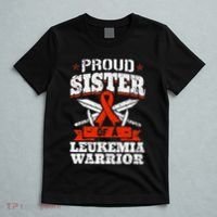 Proud Sister Of A Leukemia Warrior Sis Awareness Ribbon T-Shirt thumb 5
