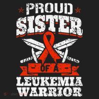 Proud Sister Of A Leukemia Warrior Sis Awareness Ribbon Beanie thumb 2