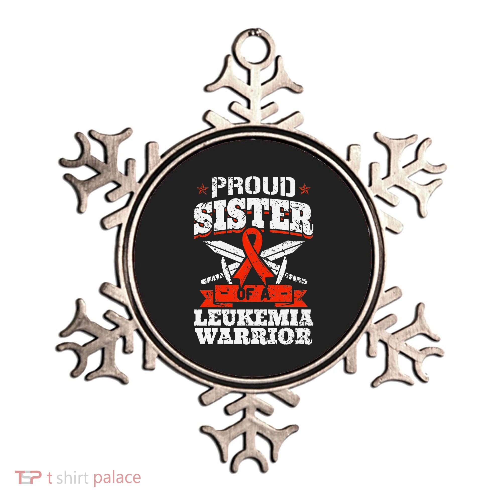 Proud Sister Of A Leukemia Warrior Sis Awareness Ribbon Ornament