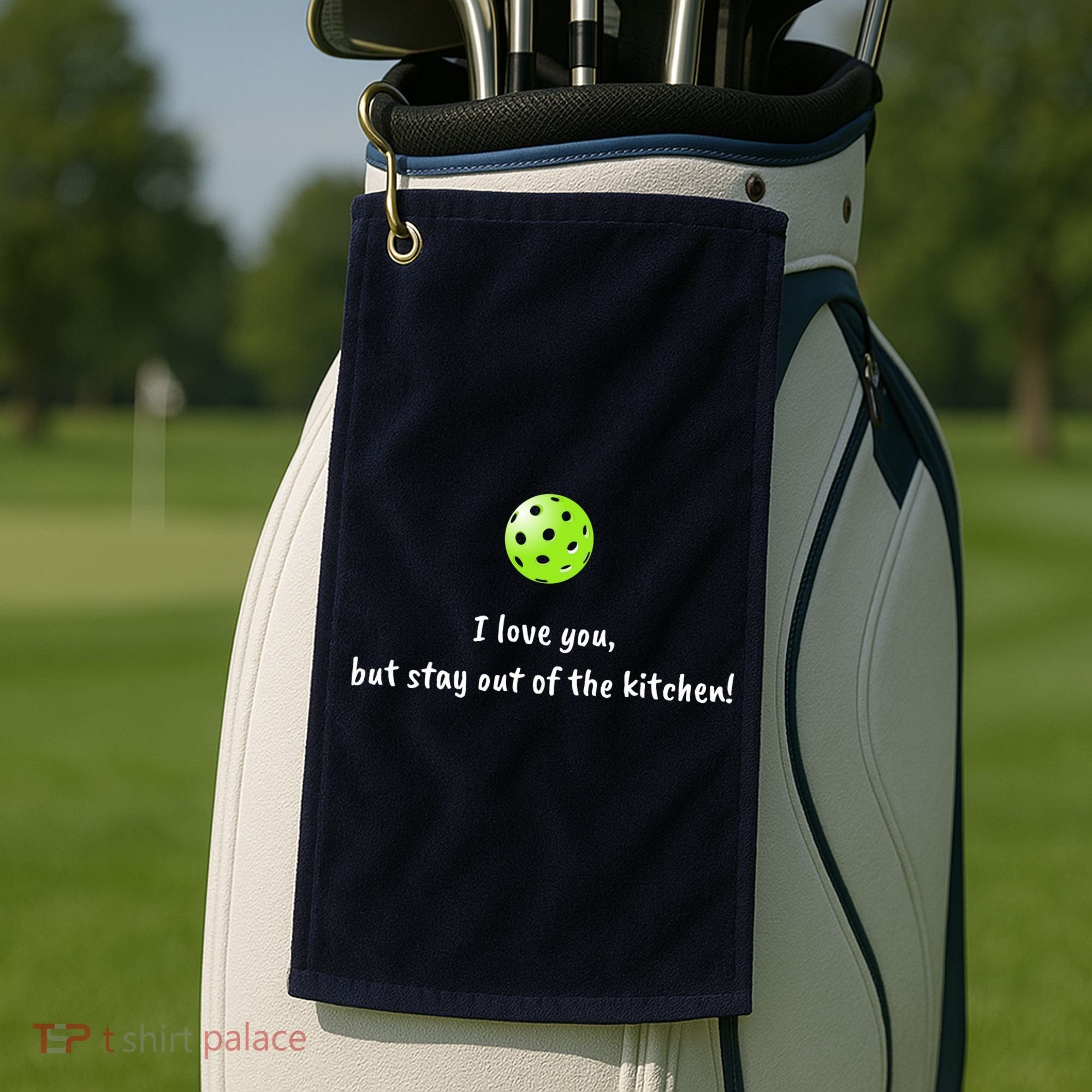 Pickleball Stay Out Of Kitchen, Pickleball Love Golf Towel