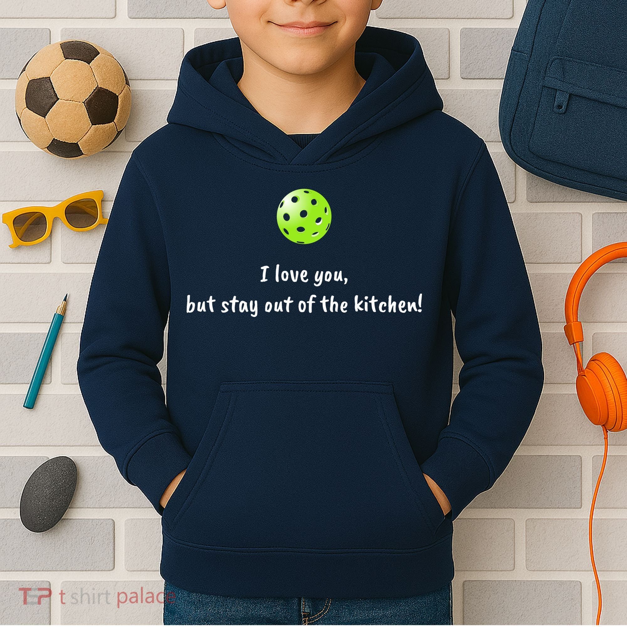 Pickleball Stay Out Of Kitchen, Pickleball Love Kids Hoodie