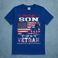 Proud Son Of A Veteran Vintage Flag Military Veterans Day Meaningful Gift T-Shirt thumb 5