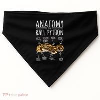 Python Snake Owner Anatomy Of A Ball Python USA-Made Doggie Bandana thumb 0