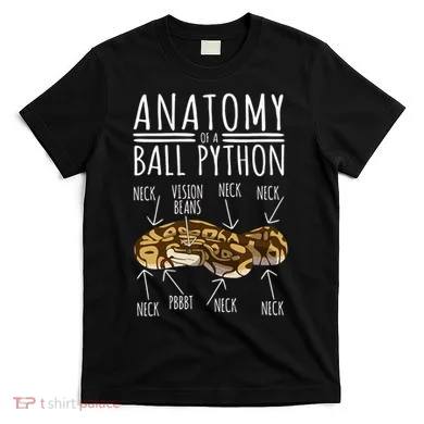 Python Snake Owner Anatomy Of A Ball Python T-Shirt