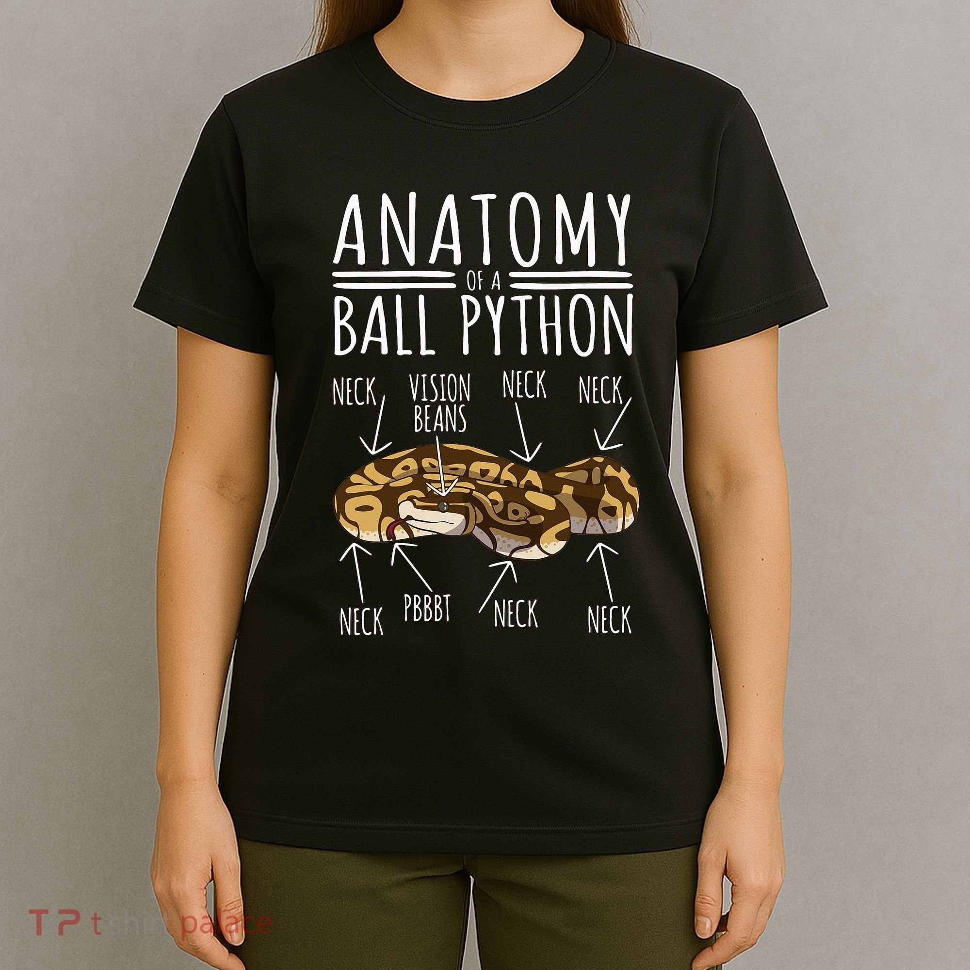 Python Snake Owner Anatomy Of A Ball Python T-Shirt