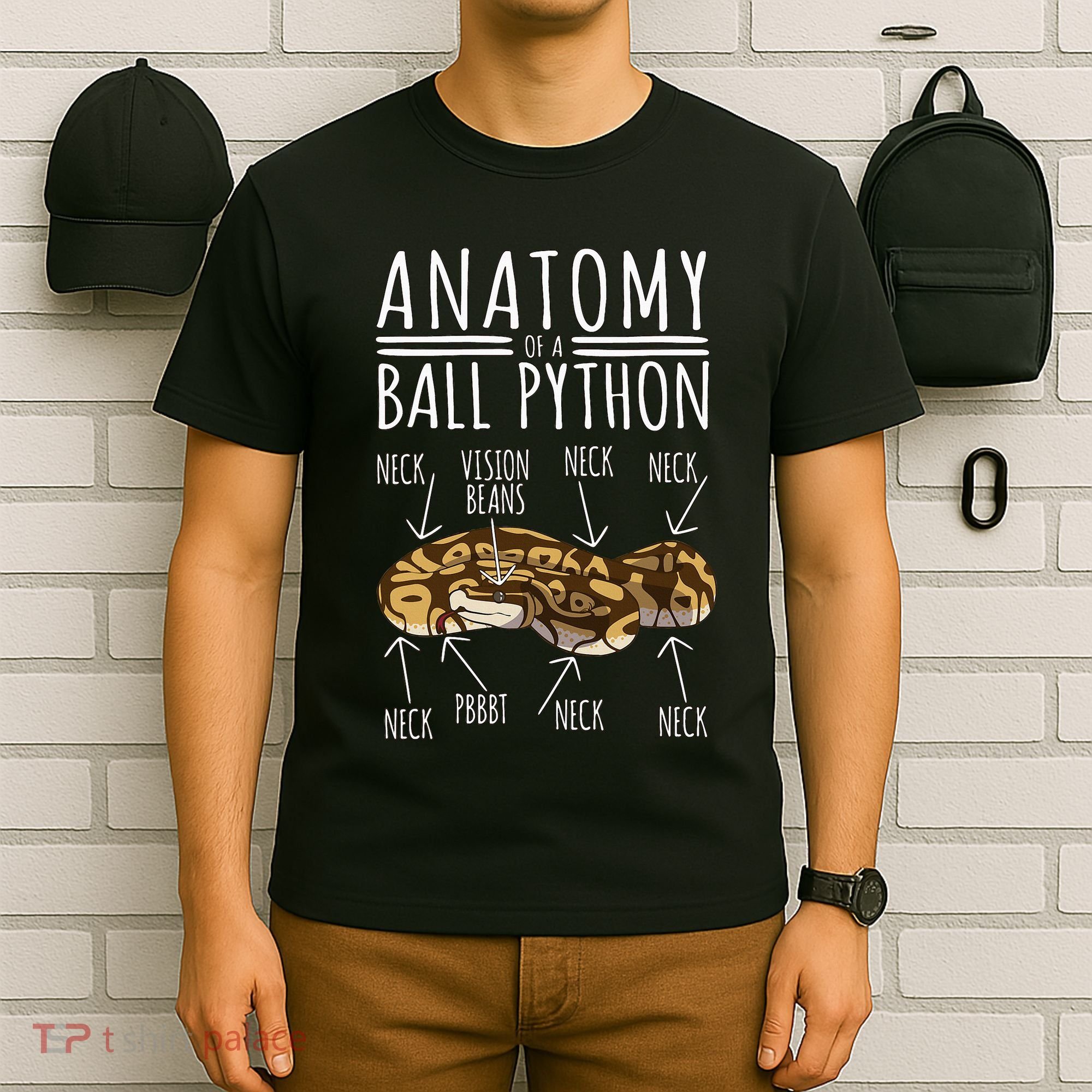 Python Snake Owner Anatomy Of A Ball Python T-Shirt