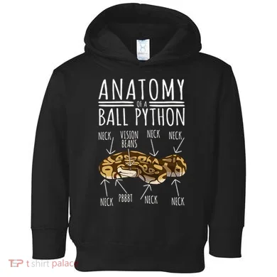 Python Snake Owner Anatomy Of A Ball Python Toddler Hoodie