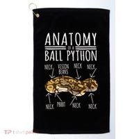 Python Snake Owner Anatomy Of A Ball Python Golf Towel thumb 0